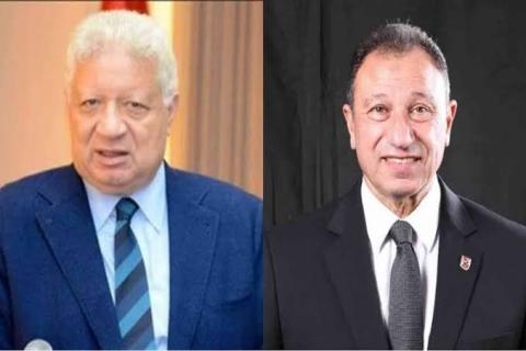 مرتضى منصور يهنىء الخطيب بعد فوزه بانتخابات الأهلى 